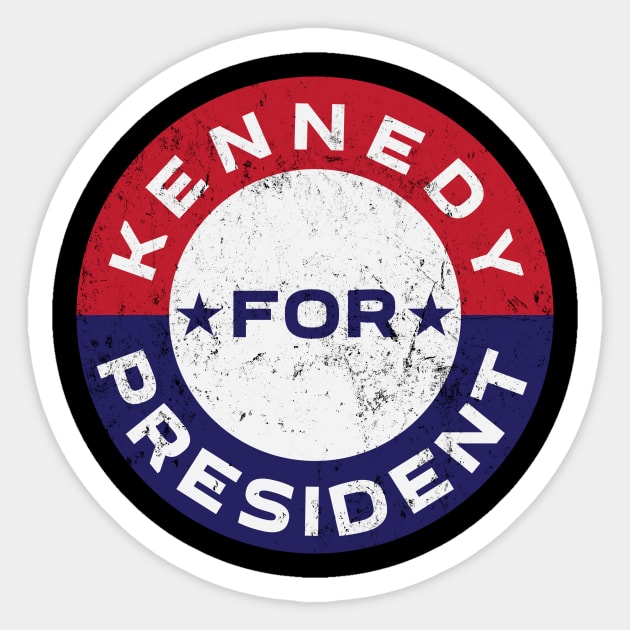 Vintage Kennedy For President Sticker by The Libertarian Frontier 